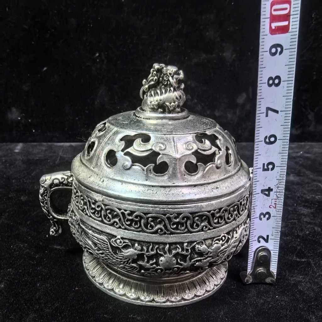  Lư Đốt Trầm Đồng Giả Cổ Sưu Tầm Cao 9cm BKMECN-9931 