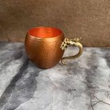  Tách Trà Đồng Đỏ Quai Rồng Vàng Sưu Tầm  BKMECN-9935 