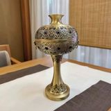  Lư Xông Trầm Đồng Vàng Dáng Cao Sưu Tầm BKMECN-9938 