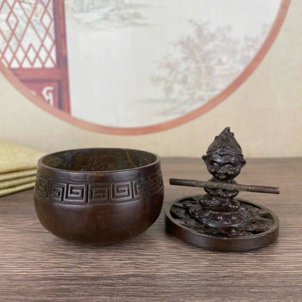  Lư Đốt Trầm Đồng Cổ Hình Ngộ Không Độc Lạ  BKMECN-9948 