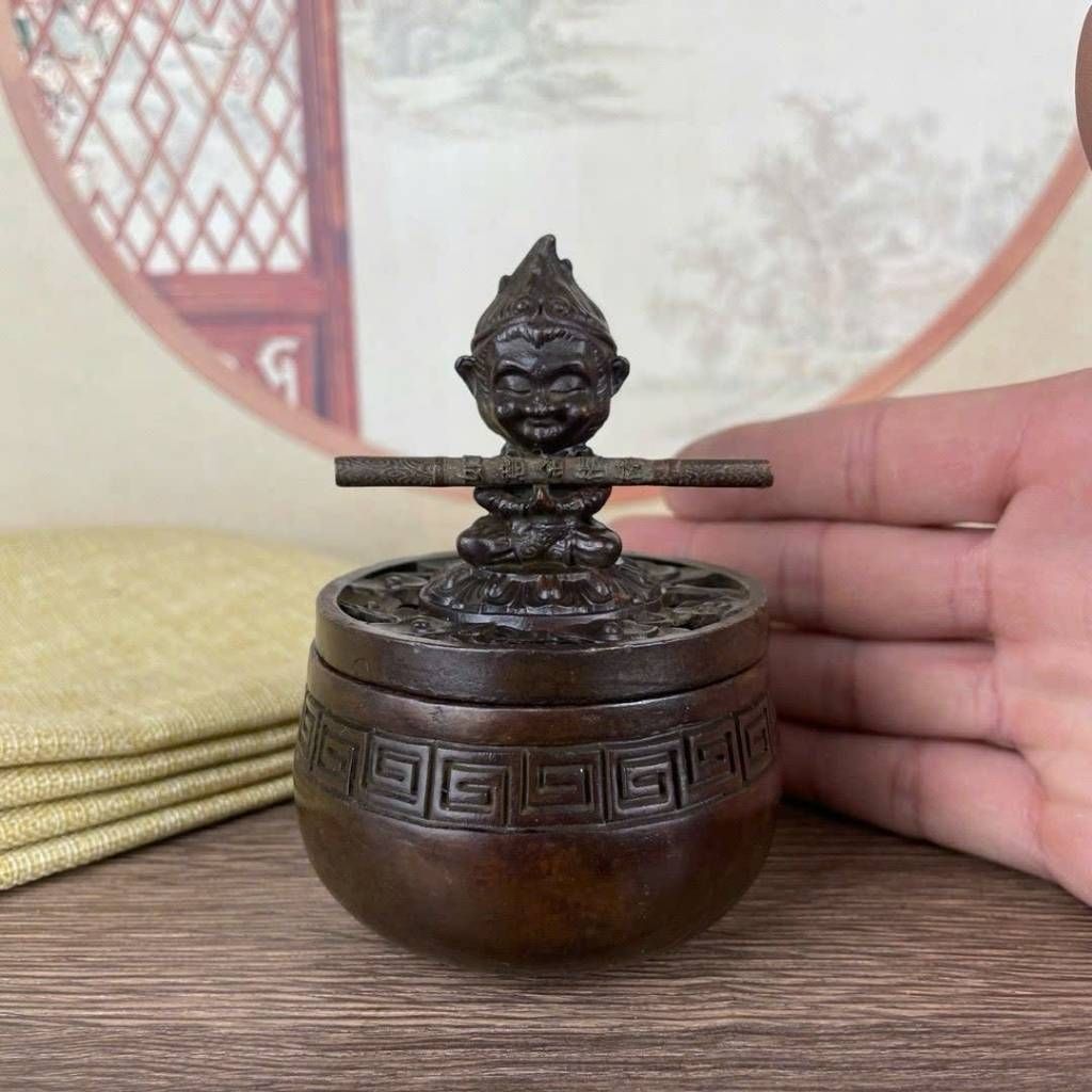  Lư Đốt Trầm Đồng Cổ Hình Ngộ Không Độc Lạ  BKMECN-9948 