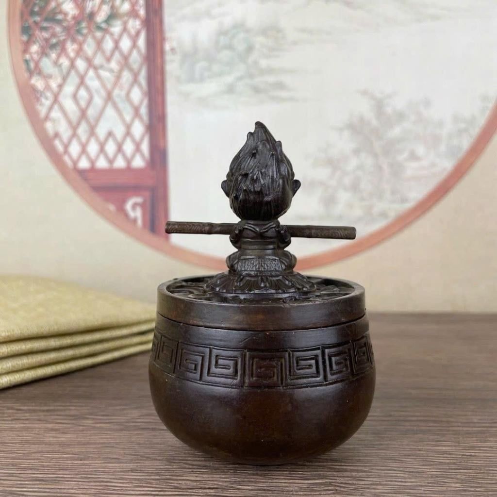  Lư Đốt Trầm Đồng Cổ Hình Ngộ Không Độc Lạ  BKMECN-9948 