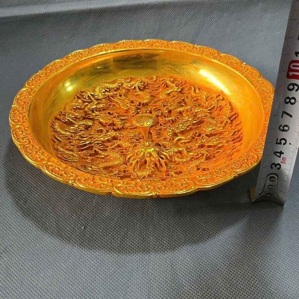  Đĩa Thưởng Đồng Vàng Chạm Rồng Sưu Tầm BKMECN-9960 