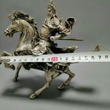  Tượng Quan Công Cưỡi Ngựa Đồng Bạch Sưu Tầm BKMECN-9961 