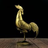  Tượng Gà Trống Đồng Vàng Phong Thủy Đẹp BKMECN-9962 