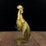 Tượng Gà Trống Đồng Vàng Phong Thủy Đẹp BKMECN-9962 
