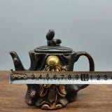 Ấm Trà Đồng Hình Cụ Thọ Sưu Tầm Cao 10cm BKMECN-9965 