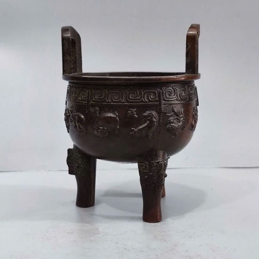 Lư Xông Trầm Đồng Tam Túc Chạm Linh Vật BKMECN-9968 
