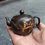  Ấm Trà Đồng Cổ Hoa Điểu Đáy Mộc Chiện BKMECN-9969 