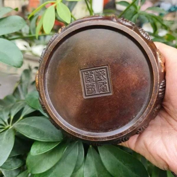  Bát Tụ Bảo Chạm Khắc Rồng Sưu Tầm D12cm BKMECN-9970 