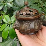  Lư Xông Trầm Đồng Chạm Tiền Cổ Sưu Tầm Đẹp BKMECN-9971 