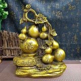  Tượng Hồ Lô Ngũ Phúc Lâm Môn Đồng Vàng Đẹp BKMECN-9974 