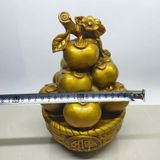  Tượng Giỏ Hồng Đồng Vàng Như Ý Cát Tường BKMECN-9977 