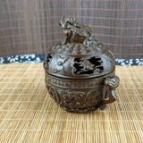  Lư Đốt Trầm Thiềm Thừ Đồng Giả Cổ Sưu Tầm BKMECN-9985 