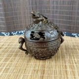  Lư Đốt Trầm Thiềm Thừ Đồng Giả Cổ Sưu Tầm BKMECN-9985 