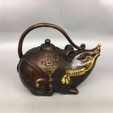  Ấm Trà Đồng Đỏ Hình Chuột Chiêu Tài Sưu Tầm BKMECN-9989 