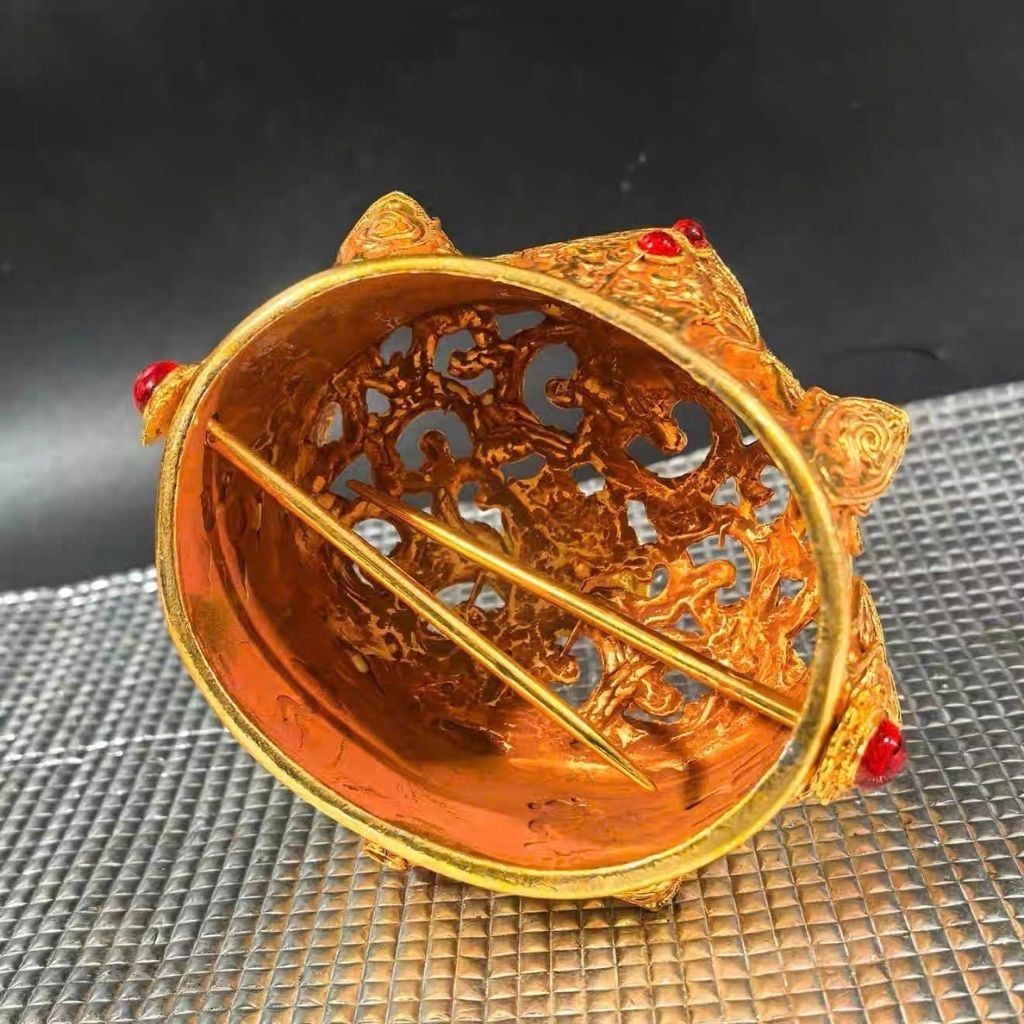  Mũ Miện Dát Vàng Đính Ngọc Sưu Tầm BKMECN-9695 