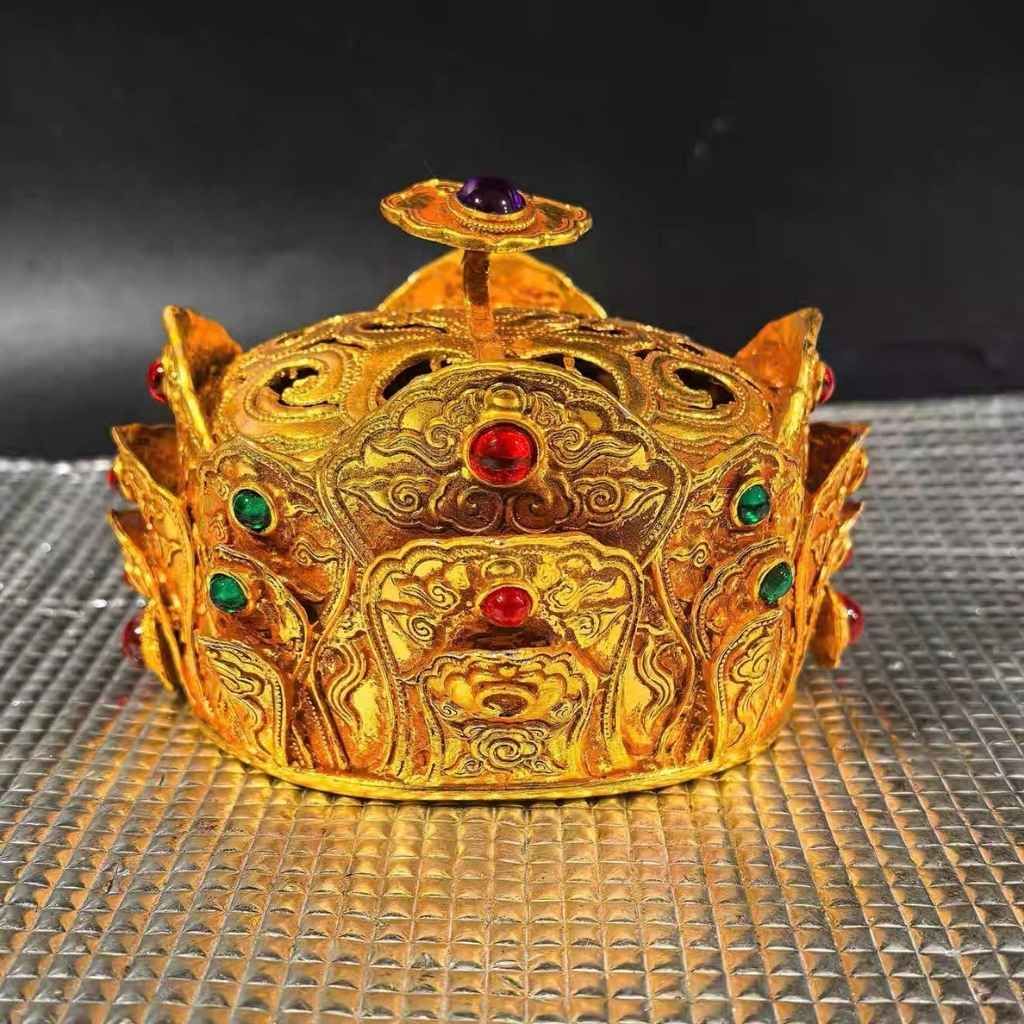  Mũ Miện Dát Vàng Đính Ngọc Sưu Tầm BKMECN-9695 