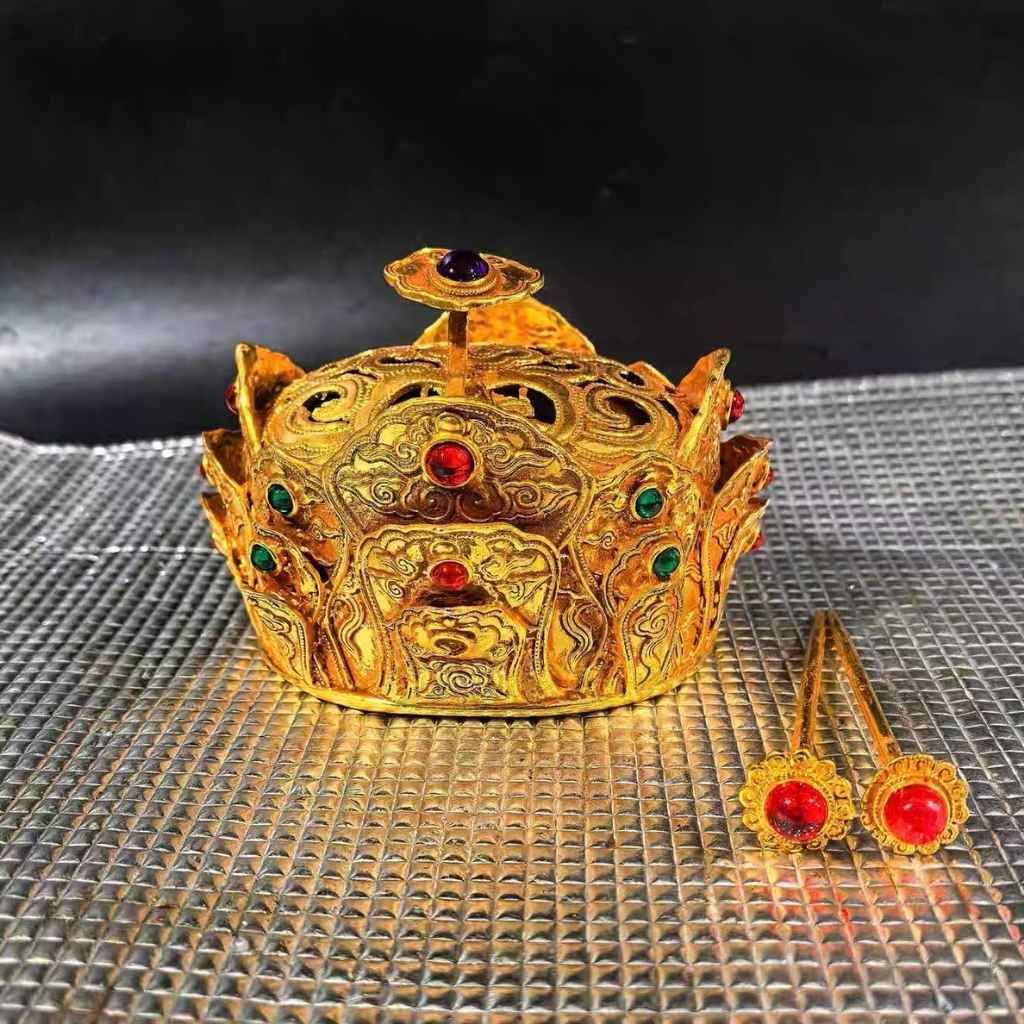  Mũ Miện Dát Vàng Đính Ngọc Sưu Tầm BKMECN-9695 