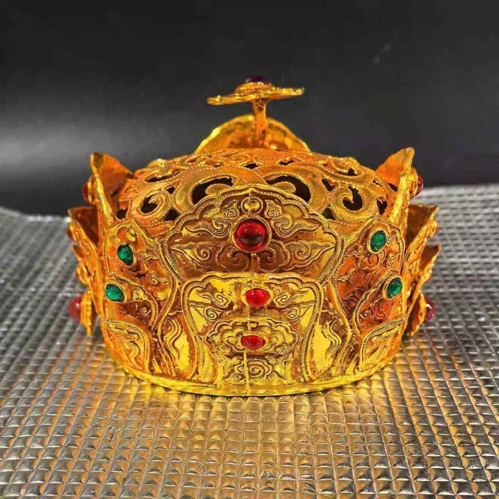  Mũ Miện Dát Vàng Đính Ngọc Sưu Tầm BKMECN-9695 