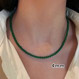  Dây Chuỗi Ngọc Xanh Thanh Tao Phụ Kiện Cổ Trang BKSTCN-9238 