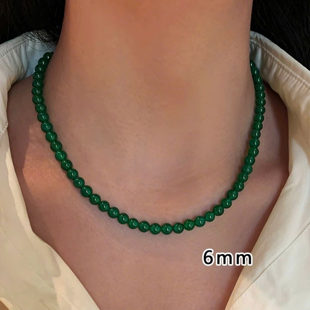  Dây Chuỗi Ngọc Xanh Thanh Tao Phụ Kiện Cổ Trang BKSTCN-9238 