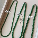  Dây Chuỗi Ngọc Xanh Thanh Tao Phụ Kiện Cổ Trang BKSTCN-9238 
