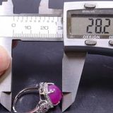  Nhẫn Ruby Tím Bọc Bạc S925 BKSTCN-9248 