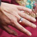  Nhẫn Nam Thép Không Gỉ Mạ Bạch Kim Đá Moissanite Sang Trọng BKSTCN-9250 