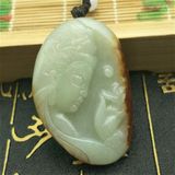  Dây Chuyền Quan Âm Ngọc Hoà Điền BKSTCN-9265 