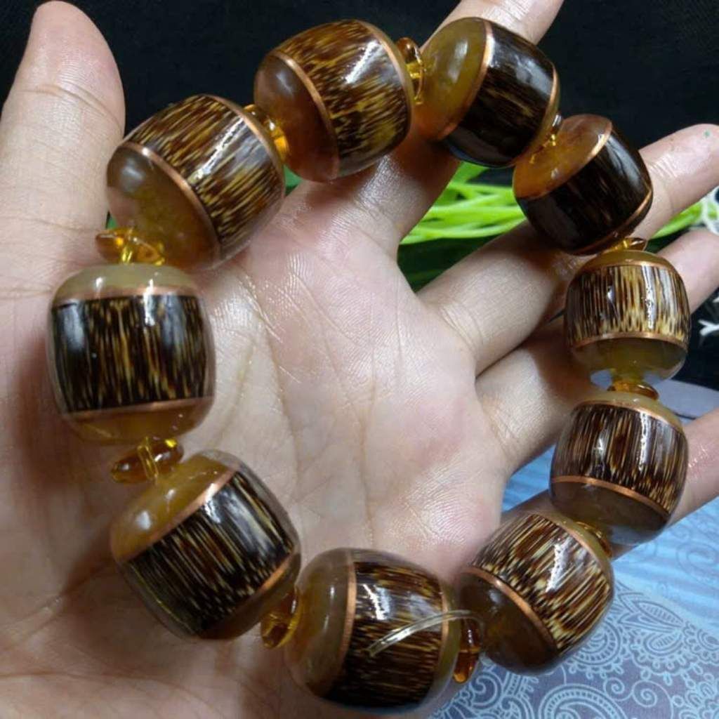  Vòng Tay Nam Hạt Phật Tre Máu Rồng BKSTCN-9273 