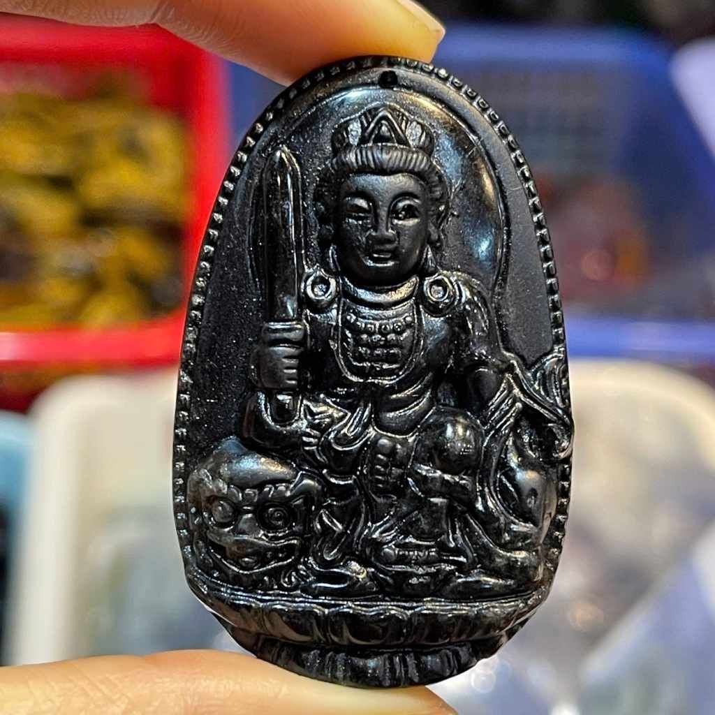  Mặt Dây Chuyền Phật Bản Mệnh Ngọc Onyx Đen BKSTCN-9278 