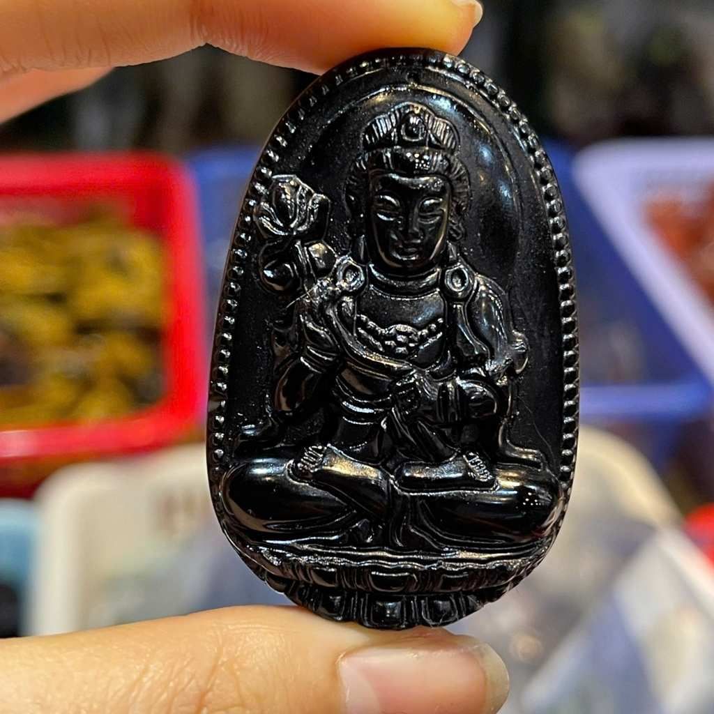  Mặt Dây Chuyền Phật Bản Mệnh Ngọc Onyx Đen BKSTCN-9278 