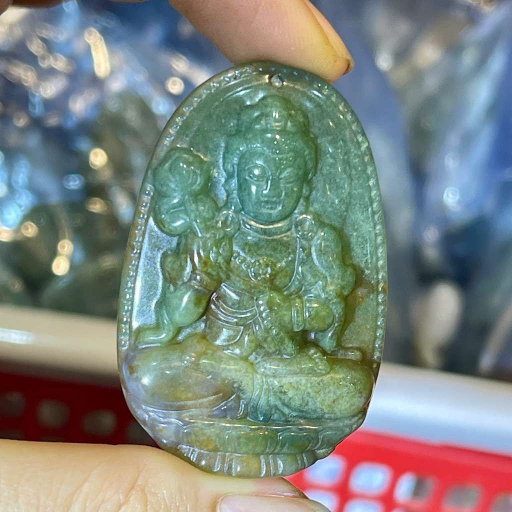  Mặt dây chuyền Phật Bản Mệnh Ngọc Mã Não Rêu BKSTCN-9279 