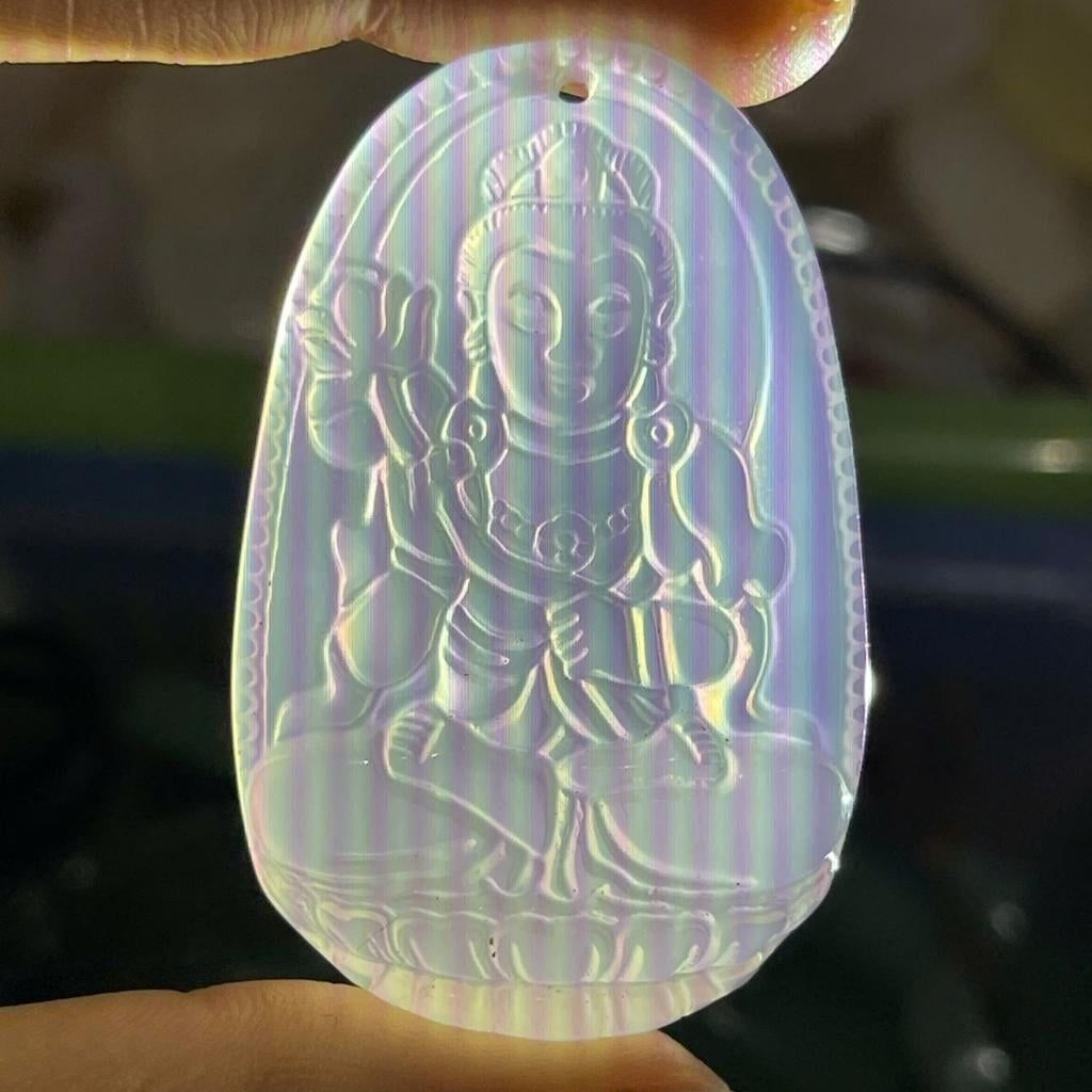  Mặt dây chuyền Phật Bản Mệnh Ngọc Mã Não Trắng BKSTCN-9281 