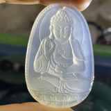  Mặt dây chuyền Phật Bản Mệnh Ngọc Mã Não Trắng BKSTCN-9281 