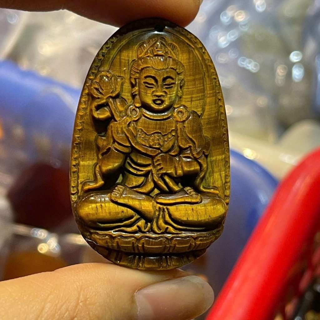  Mặt Dây Chuyền Phật Bản Mệnh Đá Mắt Hổ BKSTCN-9285 