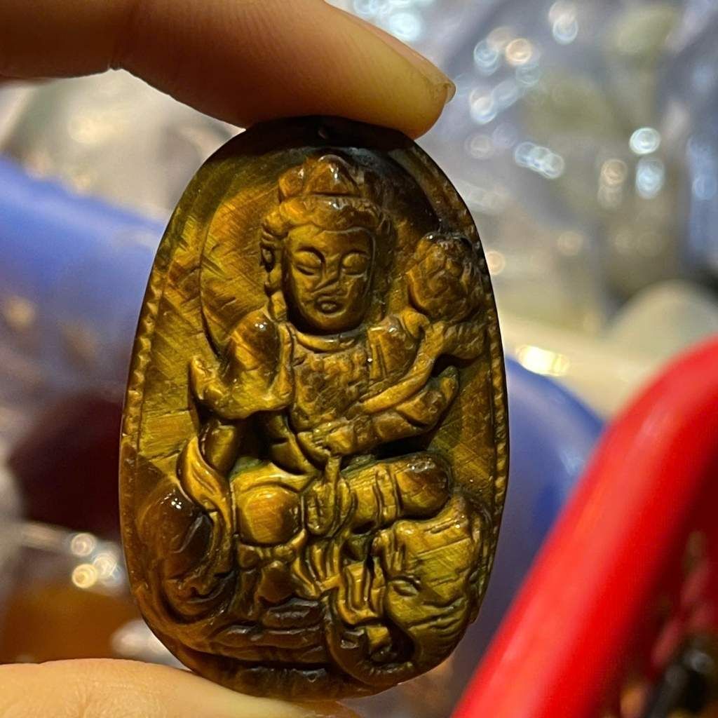  Mặt Dây Chuyền Phật Bản Mệnh Đá Mắt Hổ BKSTCN-9285 