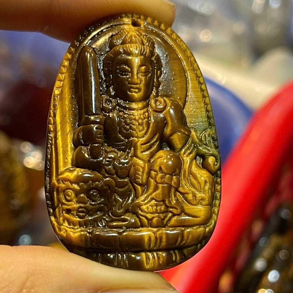  Mặt Dây Chuyền Phật Bản Mệnh Đá Mắt Hổ BKSTCN-9285 