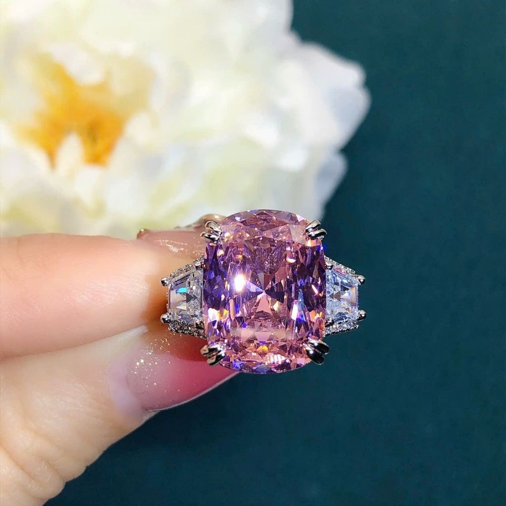  Nhẫn Nữ Ice Pink Diamond Cut cực sang trọng BKSTCN-9286 