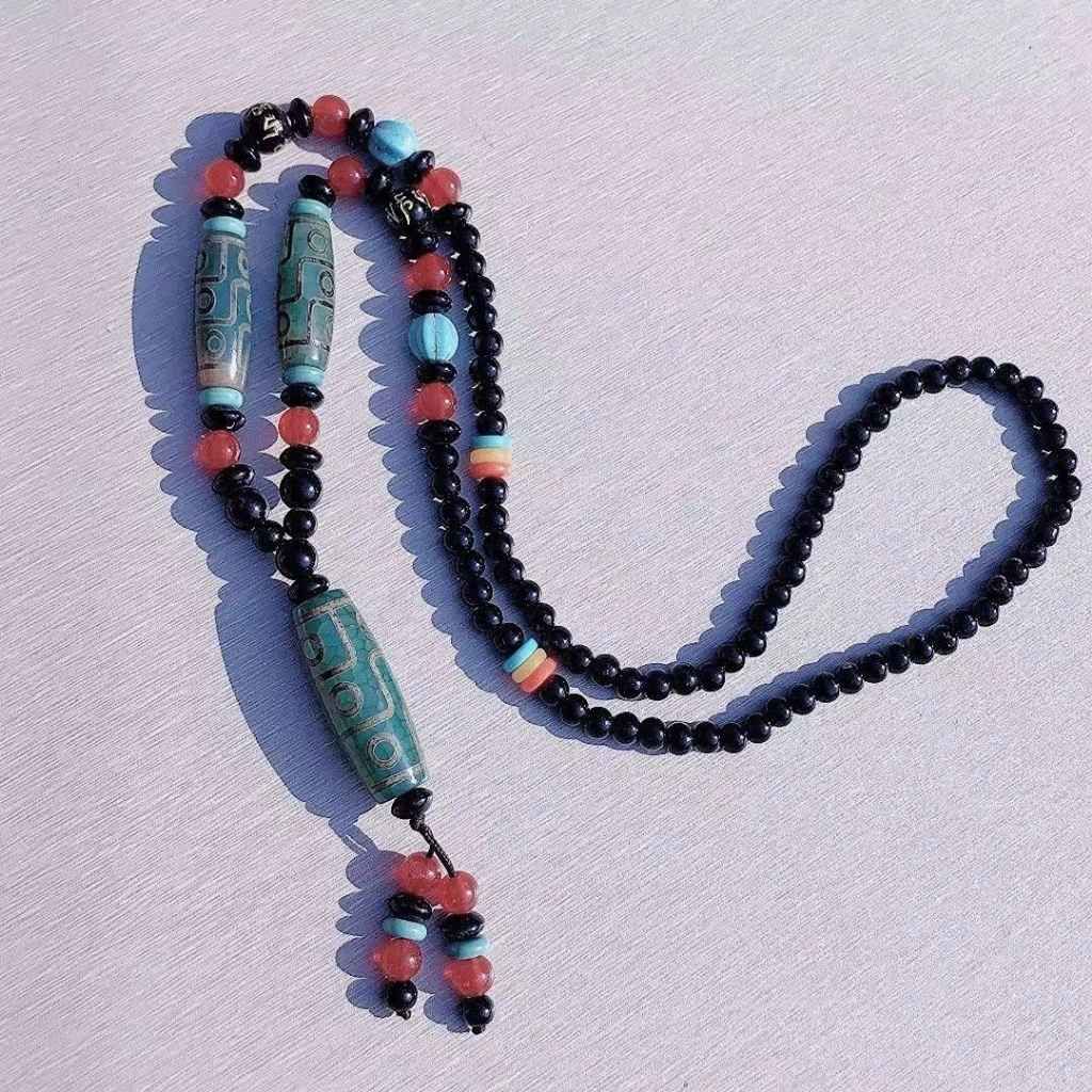  Chuỗi Hạt Dzi 9 Mắt Tây Tạng BKSTCN-9287 