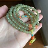  Chuỗi Hạt Đá Xanh 108 Hạt Phối Charm Mật Ong Đỏ BKSTCN-9293 