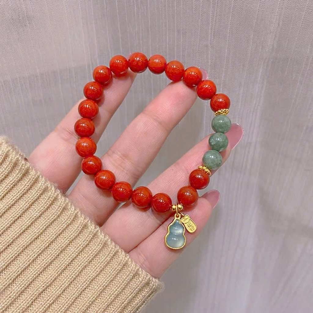  Vòng tay chu sa mix hồ lô phong thuỷ BKSTCN-9296 