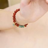  Vòng tay chu sa mix hồ lô phong thuỷ BKSTCN-9296 