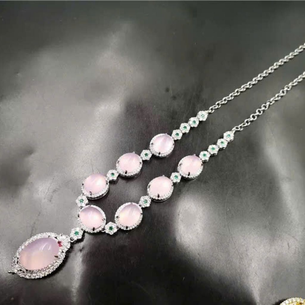  Dây chuyền ngọc xanh phối đá BKSTCN-9310 