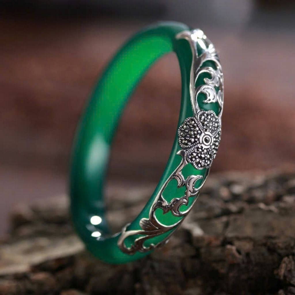  Vòng Ngọc Bọc Bạc BKSTCN-9317 