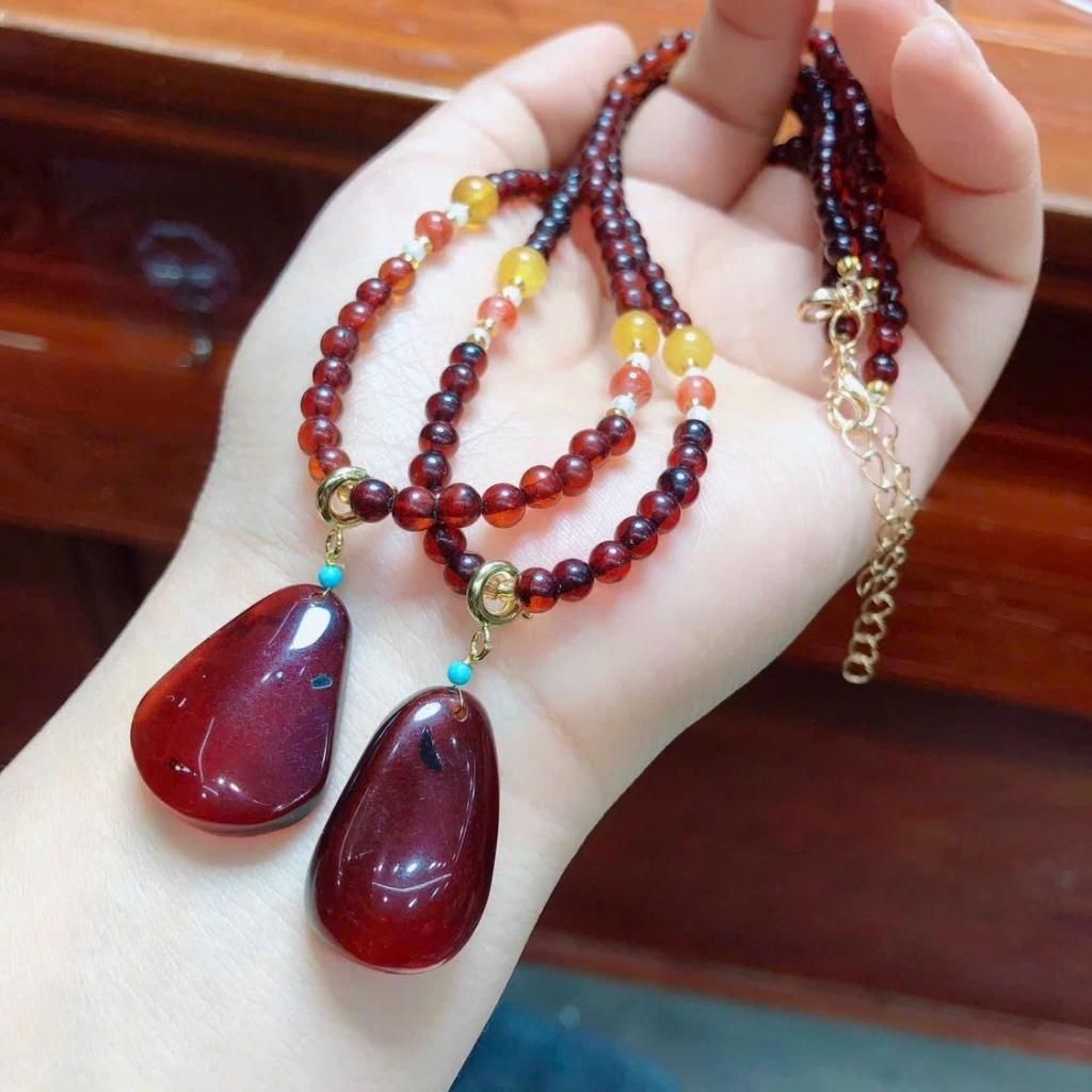  Vòng cổ hổ phách tự nhiên BKSTCN-9319 