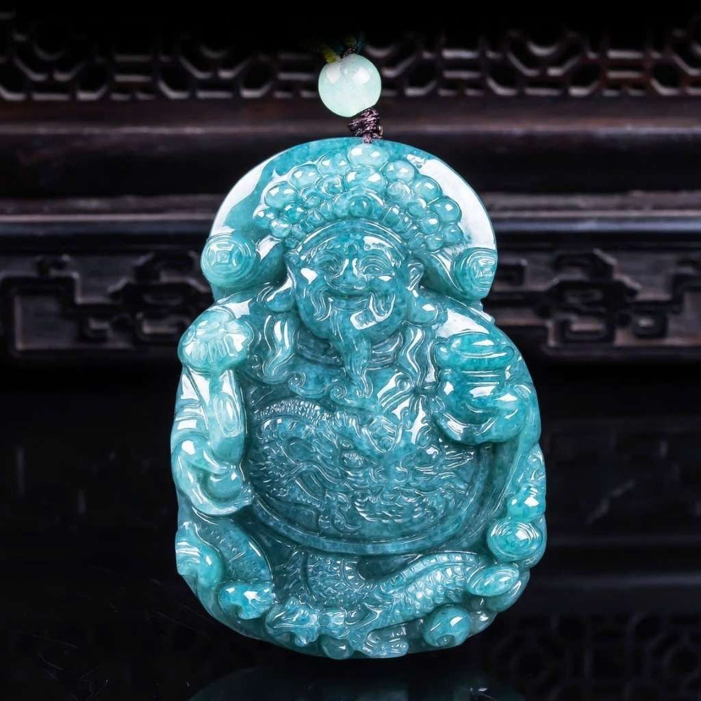  Mặt ngọc bích Thần Tài phong thủy BKSTCN-9325 