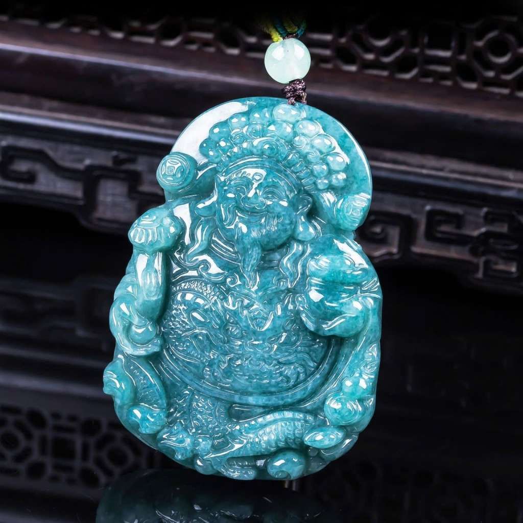  Mặt ngọc bích Thần Tài phong thủy BKSTCN-9325 