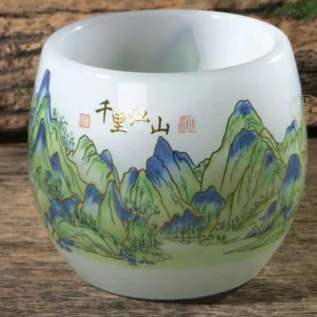  Chén Ngọc Họa Tiết Núi Non Hùng Vĩ BKSTCN-9351 